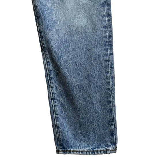 Levi's 501CT Mended High Rise Custom Tapered Blue Button Fly Denim Jeans 32 - Picture 9 of 16